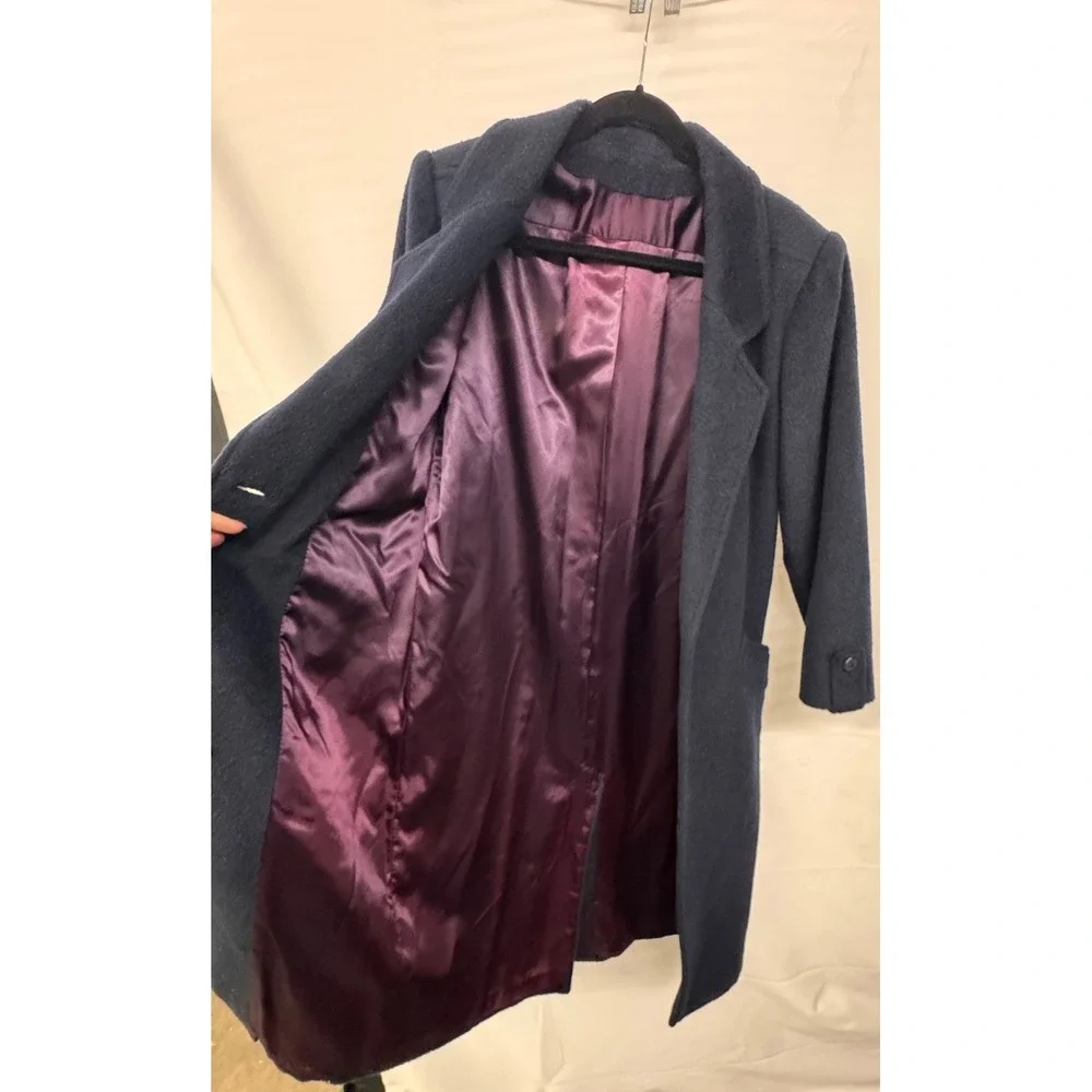 Navy Longline Duster Coat‎ Women’s Size M/L 44” Maxi Minimalist Jacket